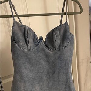 Naked Wardrobe Blue Mini Dress